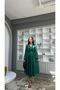 Double-Breasted Collar Dress with Silvery Belt Detail