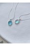 Blue Silver Color Opal Oval Stylish Steel Necklace (Blue Cat's Eye Opal Necklace) - 2