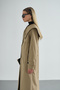 Women's Long Lined Double-Breasted Trench Coat - 8