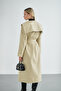 Women's Long Lined Double-Breasted Trench Coat - 5