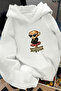 Cappucino Ballerina Printed Hooded Sweatshirt