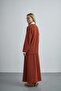 Women's Slit Blouse with Skirt Casual Winter Set - 4