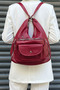 Soft Faux Leather Cream Women's Bag Suitable for Hand Shoulder and Back Use - 3
