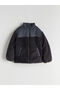 Anthracite Mock Neck plush boy's jacket from uzg store