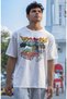 Unisex Breezy Graffiti Themed T-Shirt, Oversized Chris Brown Printed Crew Neck T-Shirt - 3