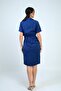 Women's Front Tie Pocketed Button Front Lined Short Lyocell Dress - 4
