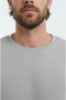 Gray Men's Crew Neck Sweatshirt 3 Thread (Soft Fabric) - 5