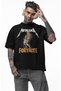 Unisex Metallica Fort.Nite Written T-Shirt, Oversized Rock Band Themed T-Shirt
