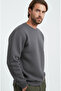 Dark Smoked Men's Crew Neck Sweatshirt 3 Thread (Soft Fabric) - 2