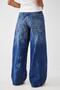 Jill Bleach-Washed Blue Vintage Distressed Baggy Boyfriend Jeans - 3