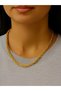 Gold Color Twist Chain 45 cm Unisex Steel Necklace - Non-Tarnish Jewelry