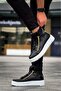 Snr-512 Boa Thick High Sole Double Zipper Black Men's Sports Boots - 3