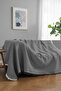 Cotton Textured Sofa Throw 170X220 cm – Fringed Tv Blanket & Decorative Sofa Cover