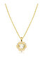 Heart Shape Embellished Drop Necklace - 3