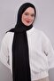 Black Plain Purple Shawl - 3