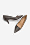 Women's Stiletto Croco Patterned Classic Heeled Shoes Olfin Brown Croco - 7