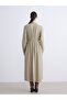 Lcwaikiki Classic Plus Size Textured Waist-Tied Shirt Dress - 8