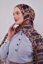 Morcivert Leopard Pattern Vivian Shawl - 2