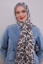 Gray Floral Patterned Vivian Shawl - 3