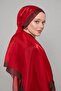 Red Stripe Pattern Amber Shawl - 2