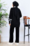 Stone Embroidered Knitwear Set S1009 Black - 5