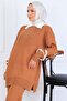 Stone Embroidered Knitwear Set S1009 Tan - 3