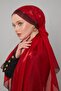 Red Stripe Pattern Amber Shawl