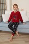 Free Embroidered, Plaid, and Cuffed Fleece Children's and Youth's Pajama Set with Skateboarding Motif - 4