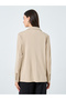 Solid Casual Blazer with Single Button - 5