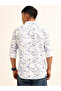 Men White All Over Print Casual Shirt - 4