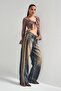 Women's T-Shirt, Size 35W5-85, Straight Baggy Fit, Loose Cut, Designer Denim Jeans