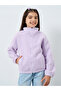 Teens Lilac Furry Jacket with Collar - 3
