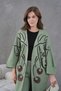 Women's Front Beaded Wide-Fit Knitwear Cardigan and Pants Bottom-Top Set - 4