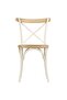 Cross Chairs 2 pcs White Solid Mango Wood - 4