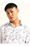 Men White All Over Print Casual Shirt - 5