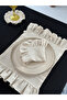 2-Piece Natural Ruffled Linen Napkin - 4