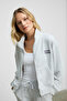Torina Women's Embroidery Detailed Zippered Double Pocket Relax Grimelange Jacket