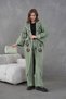 Women's Front Beaded Wide-Fit Knitwear Cardigan and Pants Bottom-Top Set - 2