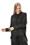 Long Sleeve Hooded Mesh Autumn and Winter Knitwear Blouse Smoked Fm - 5