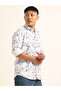 Men White All Over Print Casual Shirt - 3