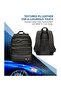 Carbon & Leather Tricolor 15" Backpack – High-Quality Nylon & Synthetic Leather, Black - 3