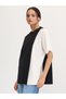 Black Color Block Oversized Top - 4