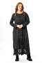 Long Sleeve Sena Ethnic Patterned Autumn and Winter Long Knitwear Dress Smoked Fm