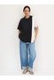 Black Color Block Oversized Top - 7