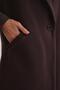 3802 معطف نسائي بزر واحد مطرز باللون البني - 6