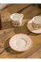 LCW HOME Mixed Printed Porcelain Coffee Cup Set for 2 People 115 ml - 2
