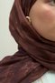 Siesta Rami Shawl - Red Brown - 4