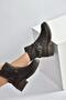 V674121209 Brown Low Heeled Zippered Women's Boots