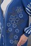 Women's Beaded Embroidered Wide-Fit Knit Cardigan and Pants Top and Bottom Set - 7