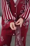 Women's Beaded Embroidered Wide-Fit Knit Cardigan and Pants Top and Bottom Set - 7